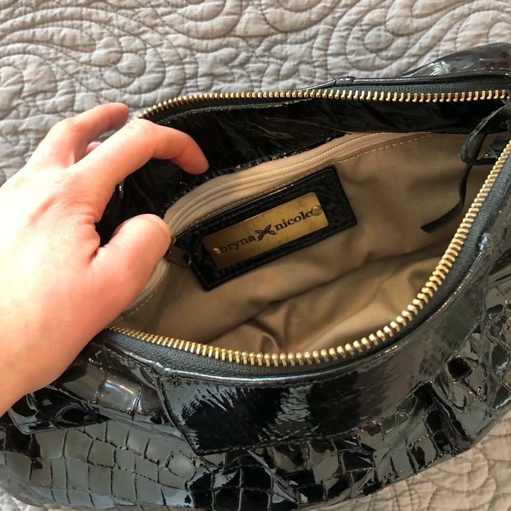 Bryna Nicole black patent leather clutch bag - Picture 3 of 5